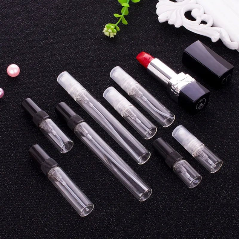 5pcs/pack 2ML 3ML 5ML 10ML Clear Mini Perfume Glass Bottle - Body Bliss Essentials