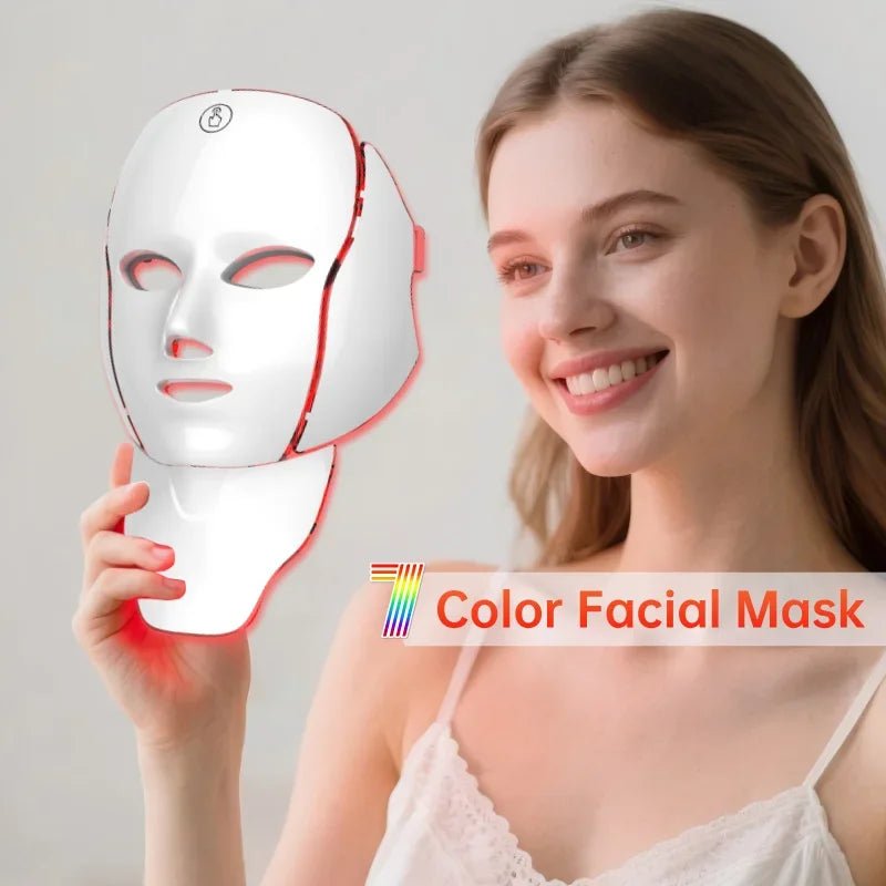 Hot Sell LED Face Mask Red Light Therapy Whiten Brighten The Skin - Body Bliss Essentials