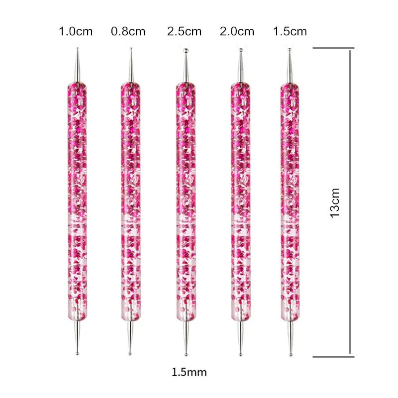 Nail Point Drill Pen Wooden Pen Bar Stirring Nail Polish Draw Pen - Body Bliss Essentials