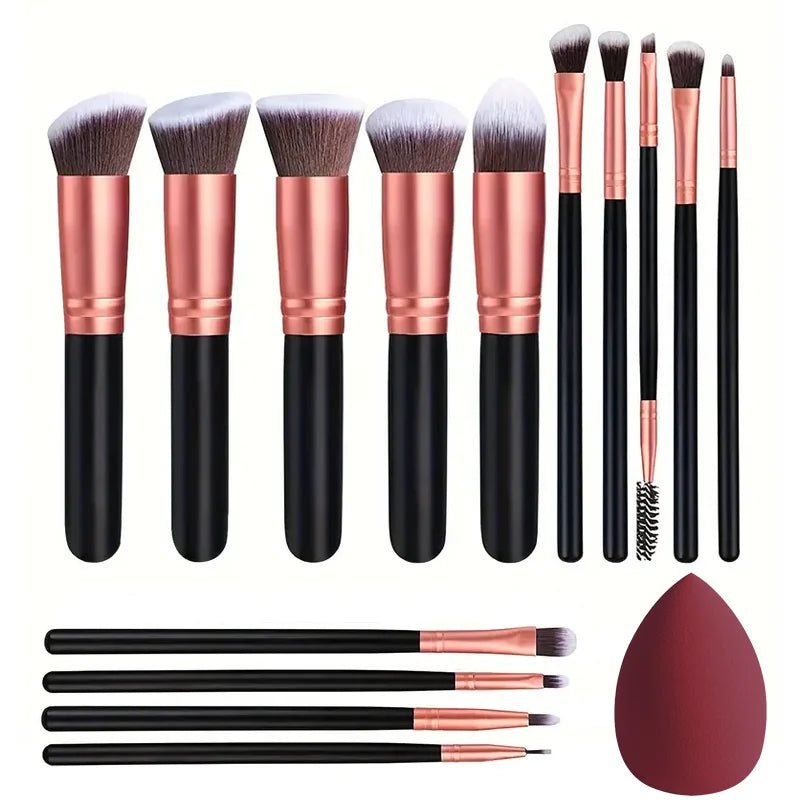 NEW 14PCS Makeup Brushes Set Soft Fluffy Cosmetics Beauty Tool - Body Bliss Essentials