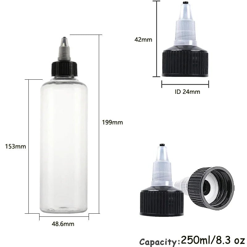 30PCS 30ml/60ml/100ml/120ml Plastic Refillable Bottle Pigment Ink Containers - Body Bliss Essentials