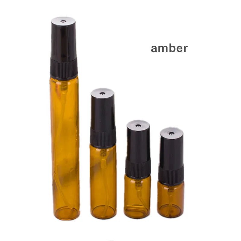 5pcs/pack 2ML 3ML 5ML 10ML Clear Mini Perfume Glass Bottle - Body Bliss Essentials