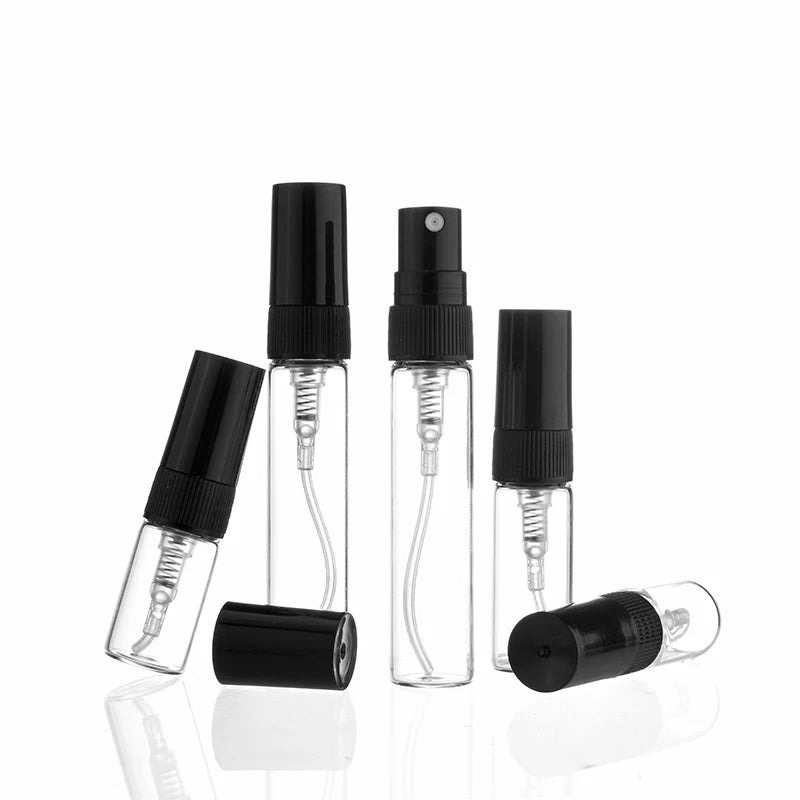 5pcs/pack 2ML 3ML 5ML 10ML Clear Mini Perfume Glass Bottle - Body Bliss Essentials