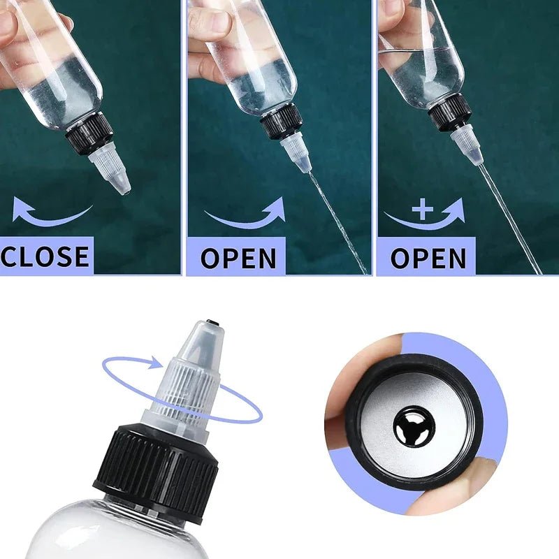 30PCS 30ml/60ml/100ml/120ml Plastic Refillable Bottle Pigment Ink Containers - Body Bliss Essentials