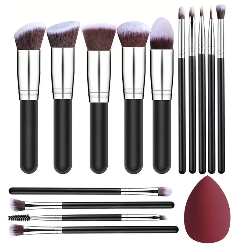 NEW 14PCS Makeup Brushes Set Soft Fluffy Cosmetics Beauty Tool - Body Bliss Essentials