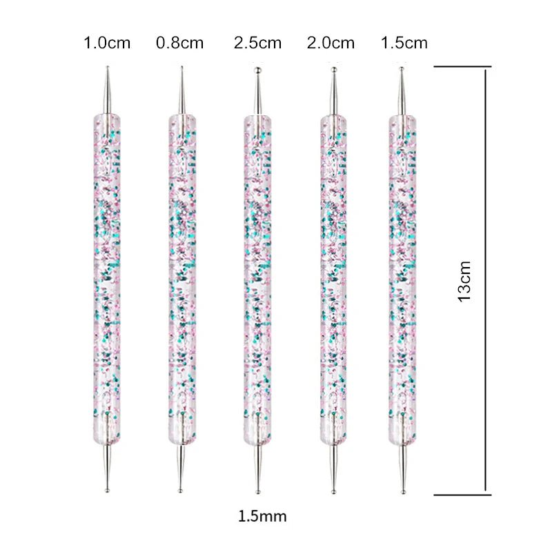 Nail Point Drill Pen Wooden Pen Bar Stirring Nail Polish Draw Pen - Body Bliss Essentials