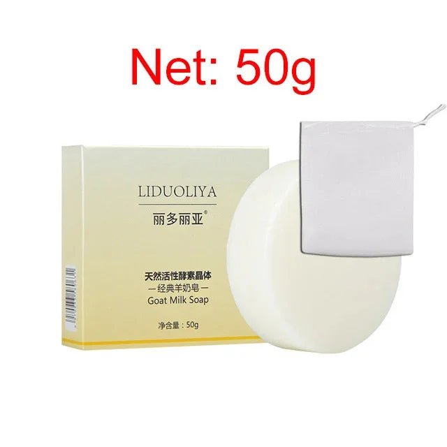 Goat Milk Silk Protein Handmade Soap With Foam Net Brightening Oil Control - Body Bliss Essentials