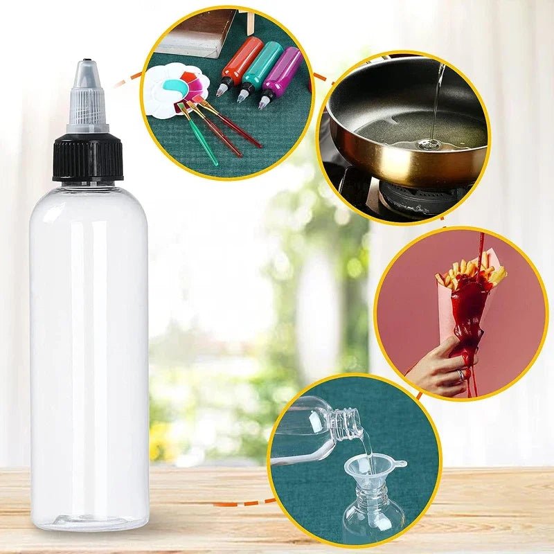30PCS 30ml/60ml/100ml/120ml Plastic Refillable Bottle Pigment Ink Containers - Body Bliss Essentials