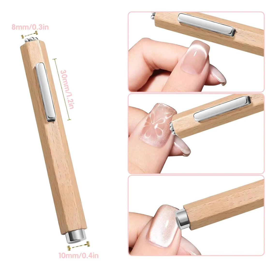 3 - in - 1 Multifunctional Magnetic Cat's Eye Nail Magnetic Stick 130mm Super Strong Gel - Body Bliss Essentials