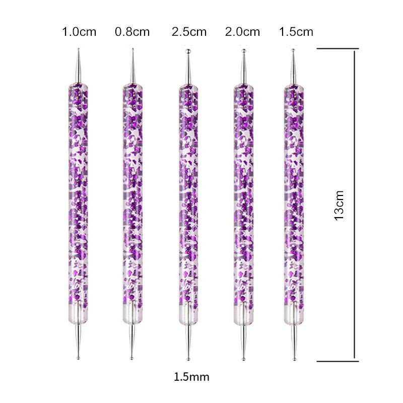 Nail Point Drill Pen Wooden Pen Bar Stirring Nail Polish Draw Pen - Body Bliss Essentials