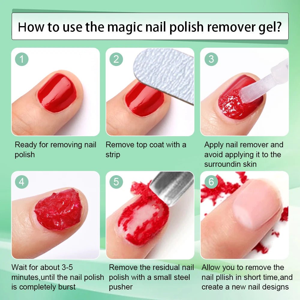 15ml/bottle Nail Gel Remover Polish Soak - Off 3 Minutes Quickly & Easily Removes Gel Polish - Body Bliss Essentials