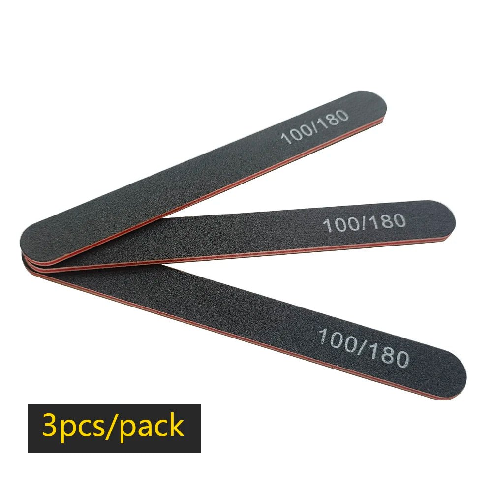 Nail File Buffer 100/180 Grit Half Moon Nail Files Manicure Tool - Body Bliss Essentials