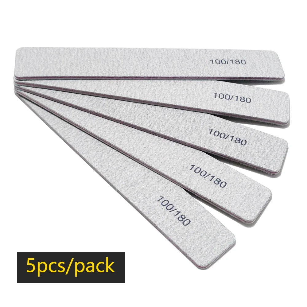 Nail File Buffer 100/180 Grit Half Moon Nail Files Manicure Tool - Body Bliss Essentials