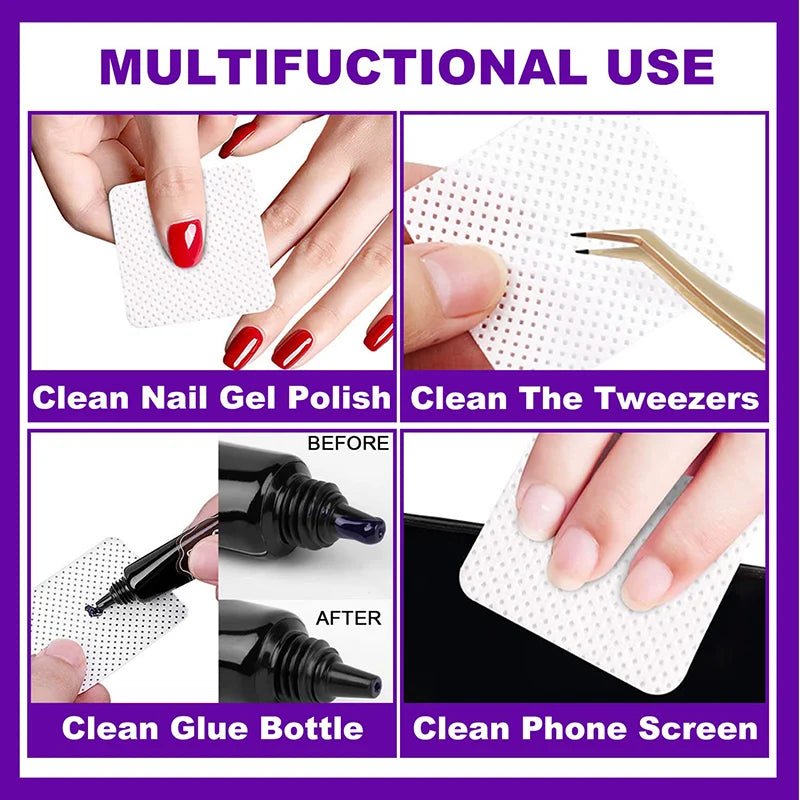 Lint Free Nail Wipes Nail Polish Remover Cleaning Wipes - Body Bliss Essentials