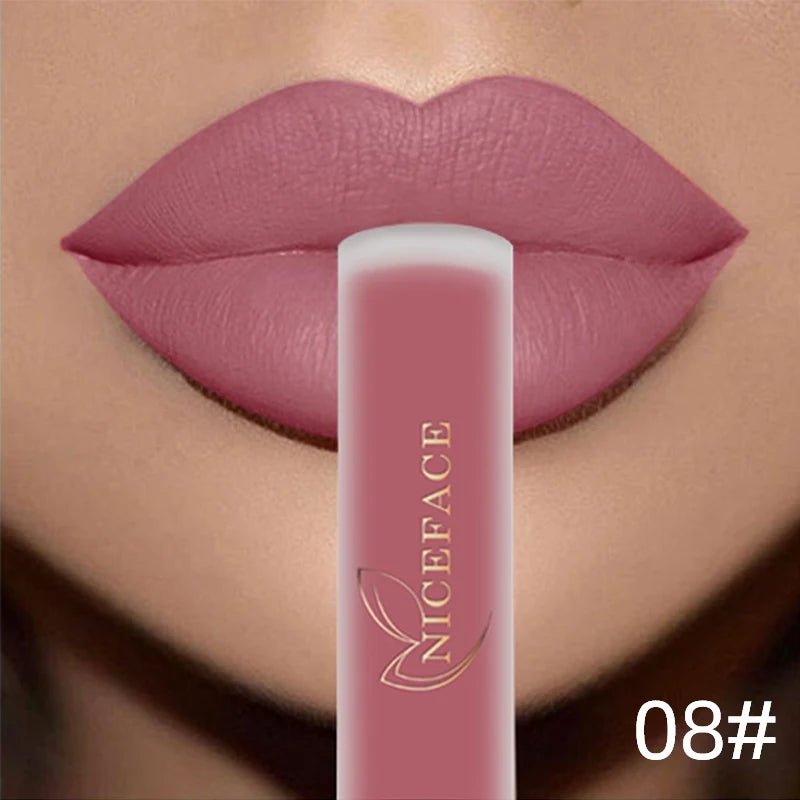 Nude Liquid Lipsticks Waterproof Velvet Matte Lip Gloss Long Lasting - Body Bliss Essentials