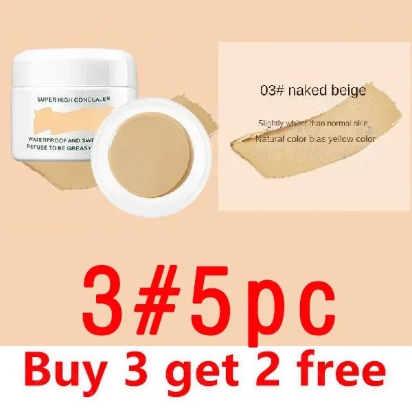 Waterproof Full Coverage Concealer for Tattoos Scars Acne Marks Dark Circles For All Skin Tones - Body Bliss Essentials