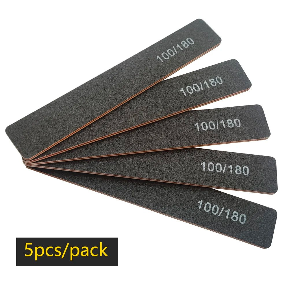 Nail File Buffer 100/180 Grit Half Moon Nail Files Manicure Tool - Body Bliss Essentials