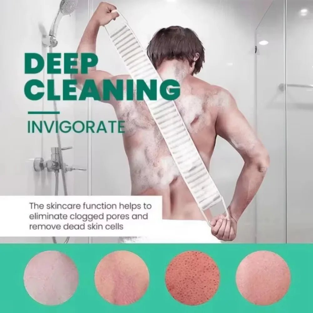 Shower Exfoliating Back Scrubber Bath Belt Towel Ball Glove - Body Bliss Essentials