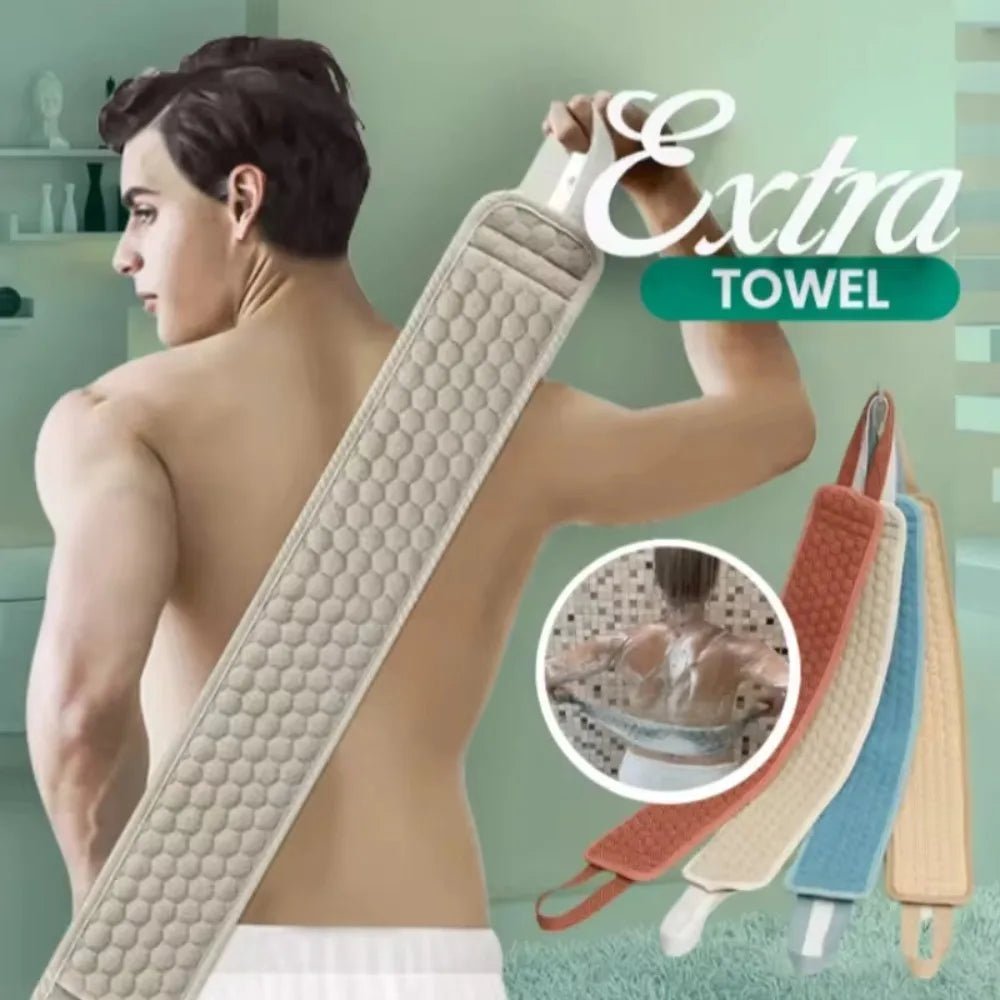Shower Exfoliating Back Scrubber Bath Belt Towel Ball Glove - Body Bliss Essentials