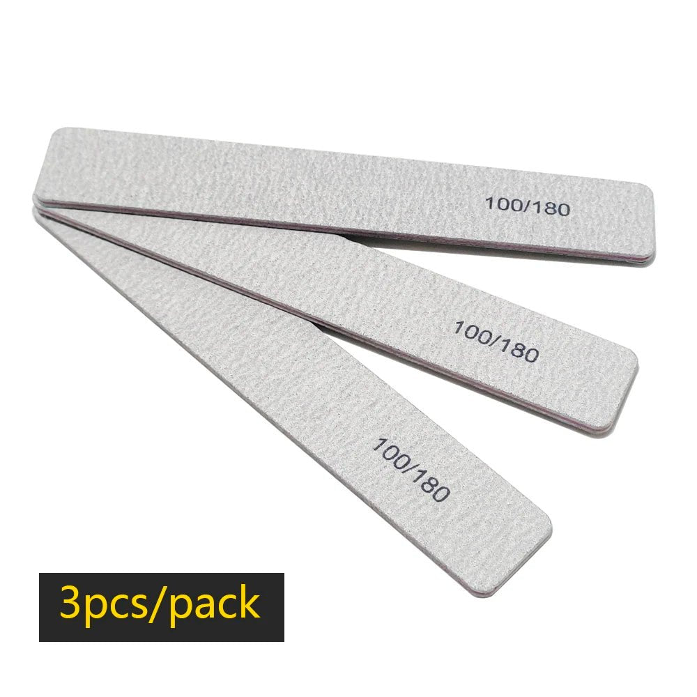 Nail File Buffer 100/180 Grit Half Moon Nail Files Manicure Tool - Body Bliss Essentials