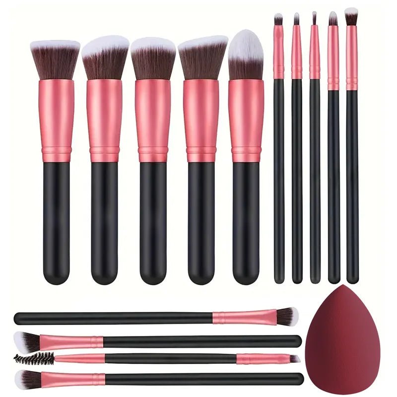 NEW 14PCS Makeup Brushes Set Soft Fluffy Cosmetics Beauty Tool - Body Bliss Essentials