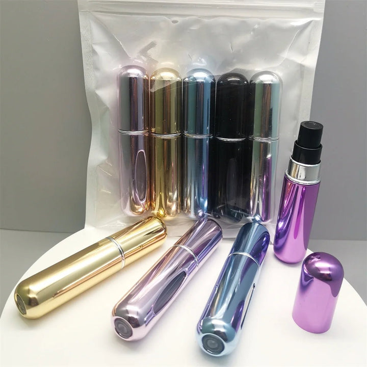 1/5Pcs Travel Perfume Bottle Refillable Portable Mini Atomizer - Body Bliss Essentials