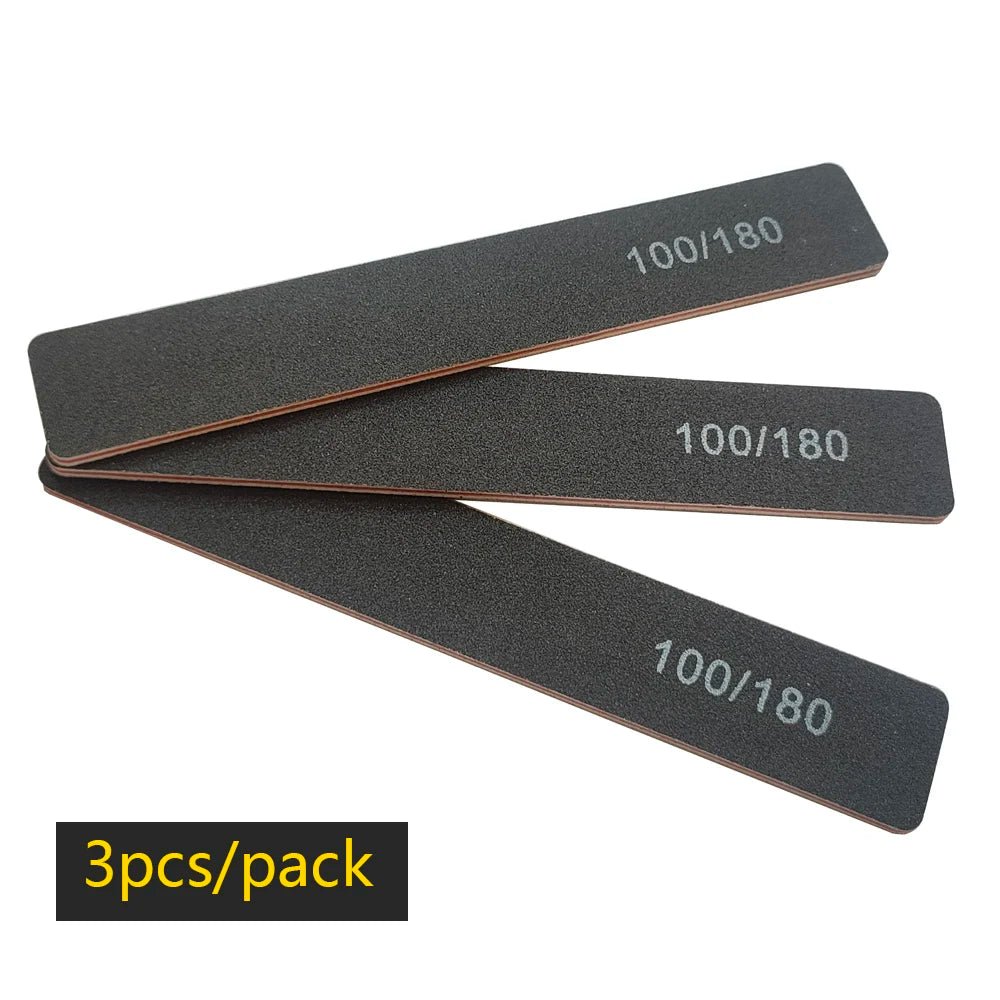 Nail File Buffer 100/180 Grit Half Moon Nail Files Manicure Tool - Body Bliss Essentials