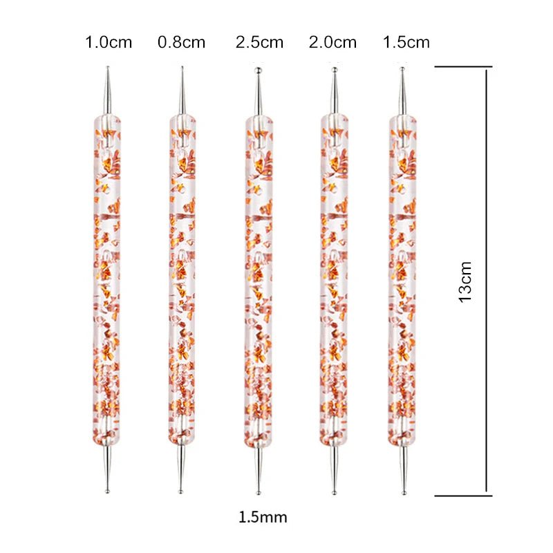 Nail Point Drill Pen Wooden Pen Bar Stirring Nail Polish Draw Pen - Body Bliss Essentials