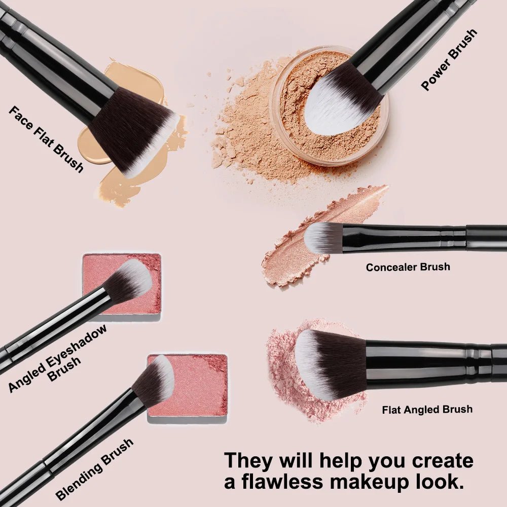NEW 14PCS Makeup Brushes Set Soft Fluffy Cosmetics Beauty Tool - Body Bliss Essentials