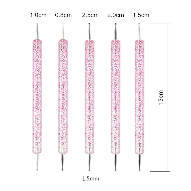 Nail Point Drill Pen Wooden Pen Bar Stirring Nail Polish Draw Pen - Body Bliss Essentials