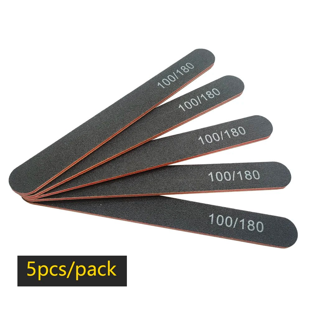 Nail File Buffer 100/180 Grit Half Moon Nail Files Manicure Tool - Body Bliss Essentials