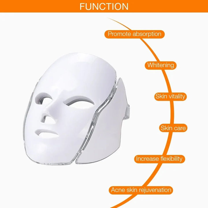 Hot Sell LED Face Mask Red Light Therapy Whiten Brighten The Skin - Body Bliss Essentials