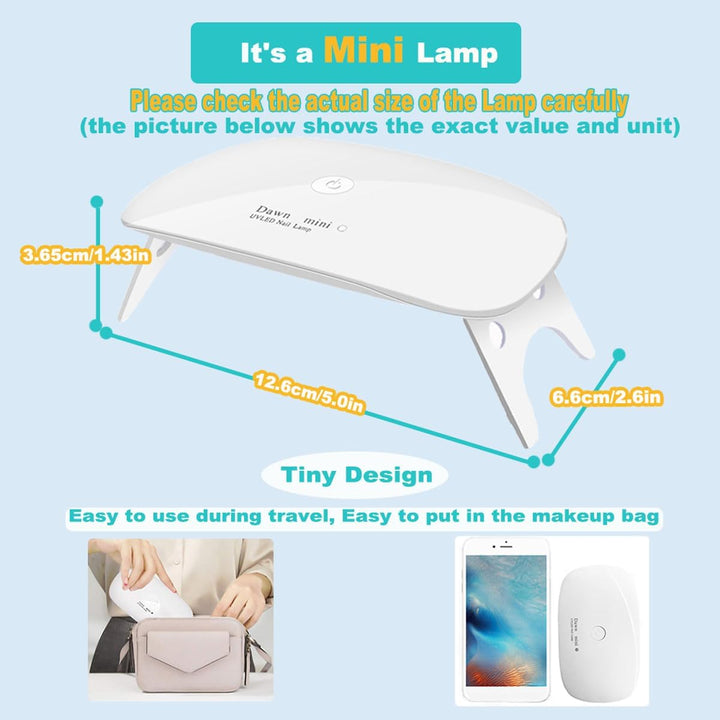 Kepma UV LED Nail Dryer Mini lamp Portable Curing Light for Gel Nail Polish - Body Bliss Essentials