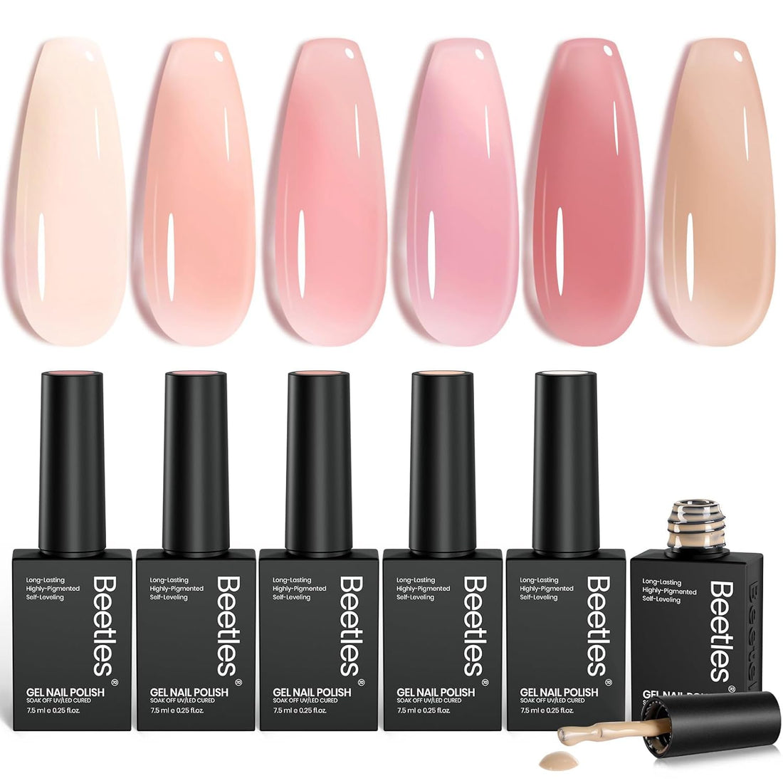 Beetles Nude Gel Nail Polish Set - Body Bliss Essentials