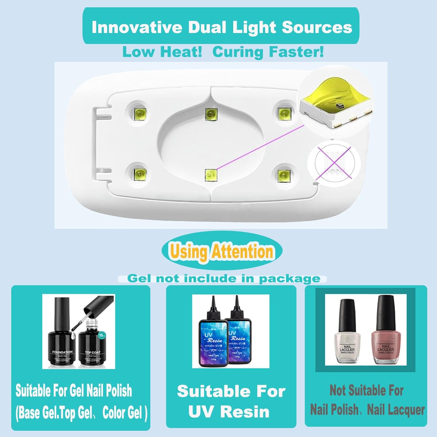Kepma UV LED Nail Dryer Mini lamp Portable Curing Light for Gel Nail Polish - Body Bliss Essentials