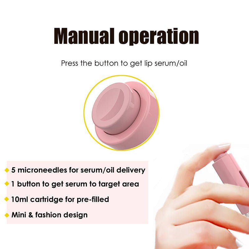 3 In 1 Lip Care Roller Needle Roller Lip Roller Beard Growth Roller Beard Hair Growth Roller Beard Treatment & Serum Applicant - Body Bliss Essentials