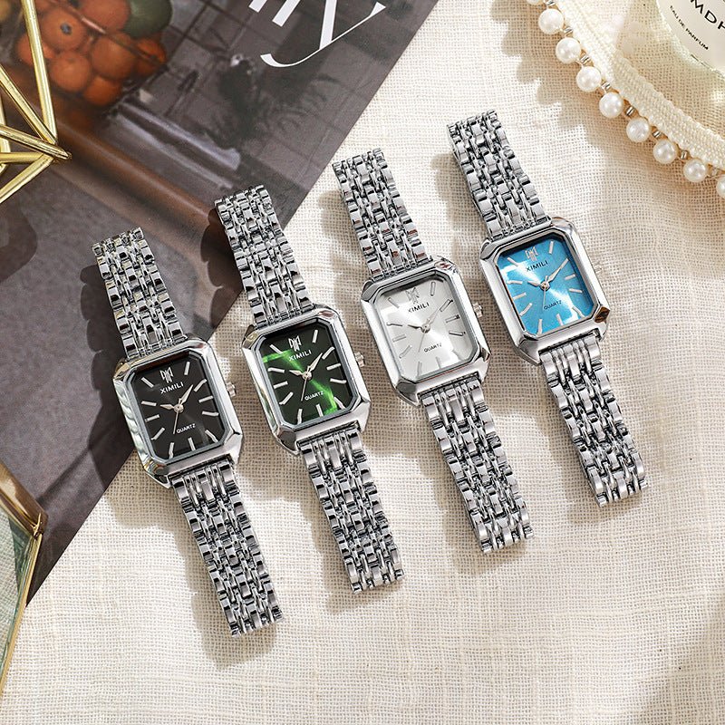 Fashion Simple Square Steel Strap Women's Watch - Body Bliss Essentials