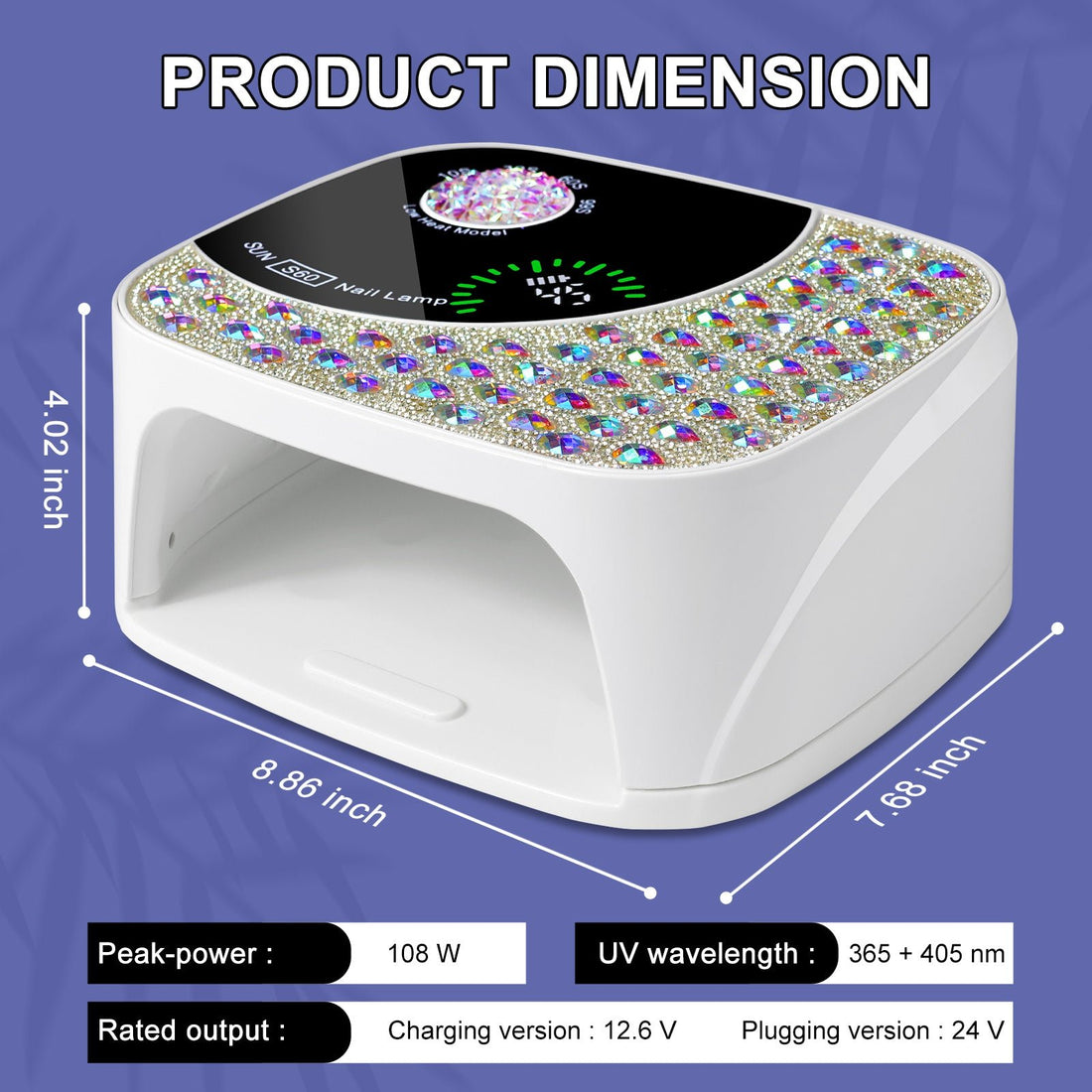 cordless UV LED nail lamp Professional UV LED Nail Lamp For Gel Nails - Body Bliss Essentials
