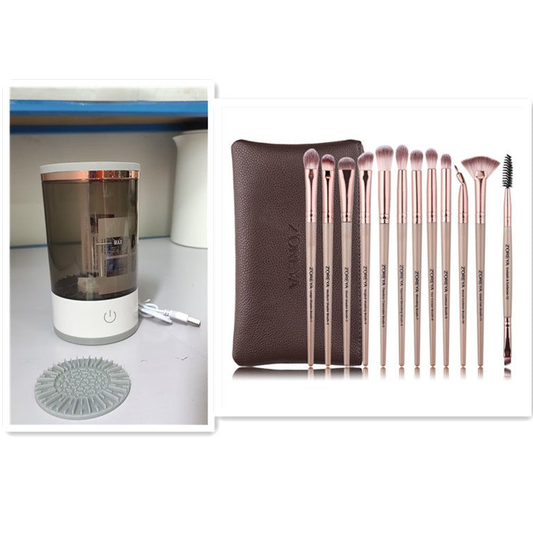 Women Eye Shadow Brush Cleaning Tool Portable Electric Makeup Brush Cleaner Machine With USB Charging Automatic Cosmetic Brush - Body Bliss Essentials
