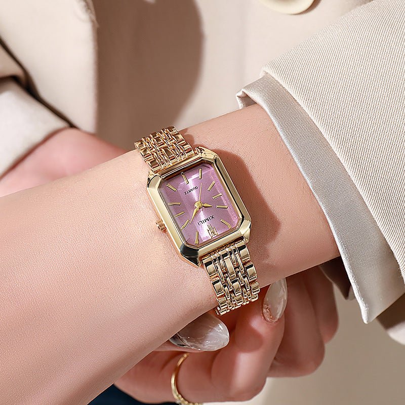 Fashion Simple Square Steel Strap Women's Watch - Body Bliss Essentials