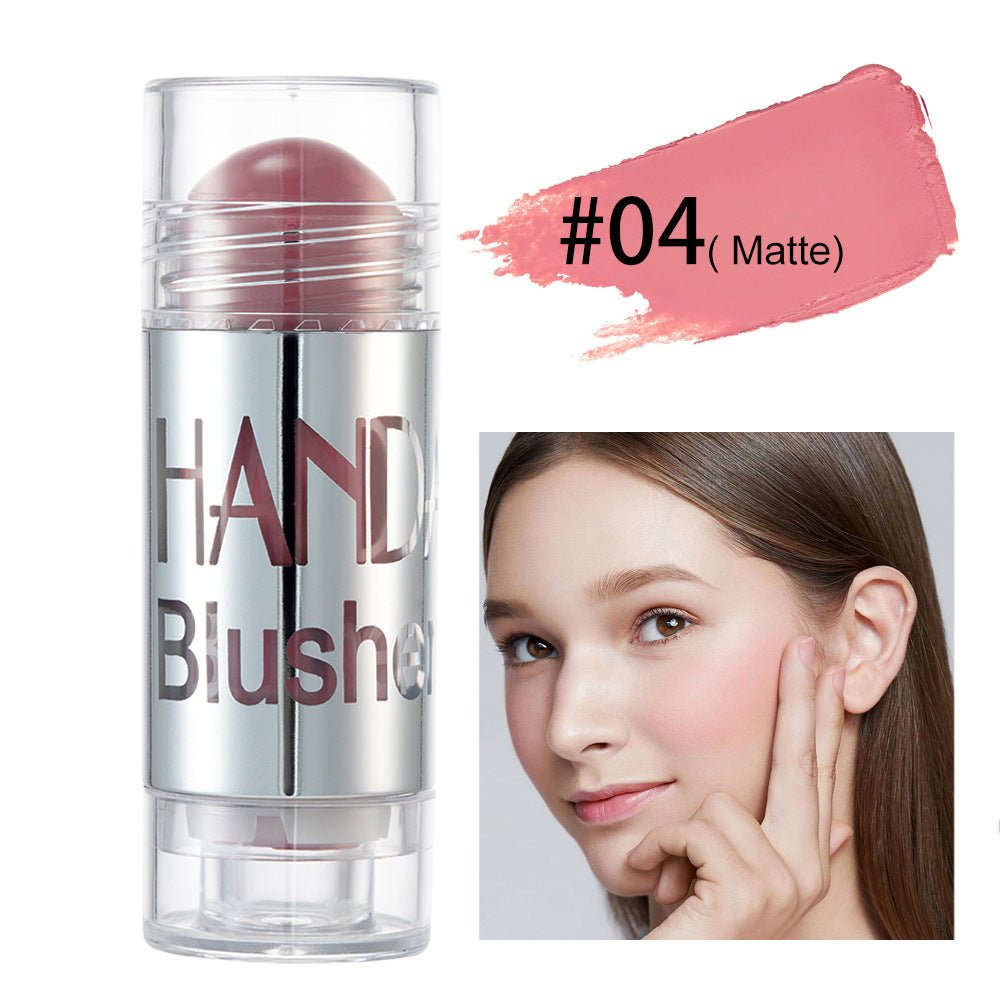 Cheek Blusher Shimmer Blush Stick Face Makeup Highlighter Bronzer Contour Cream Long - lasting Facial Make Up Cosmetics - Body Bliss Essentials