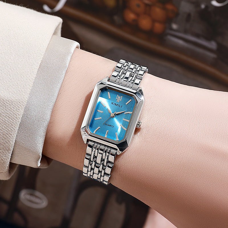 Fashion Simple Square Steel Strap Women's Watch - Body Bliss Essentials
