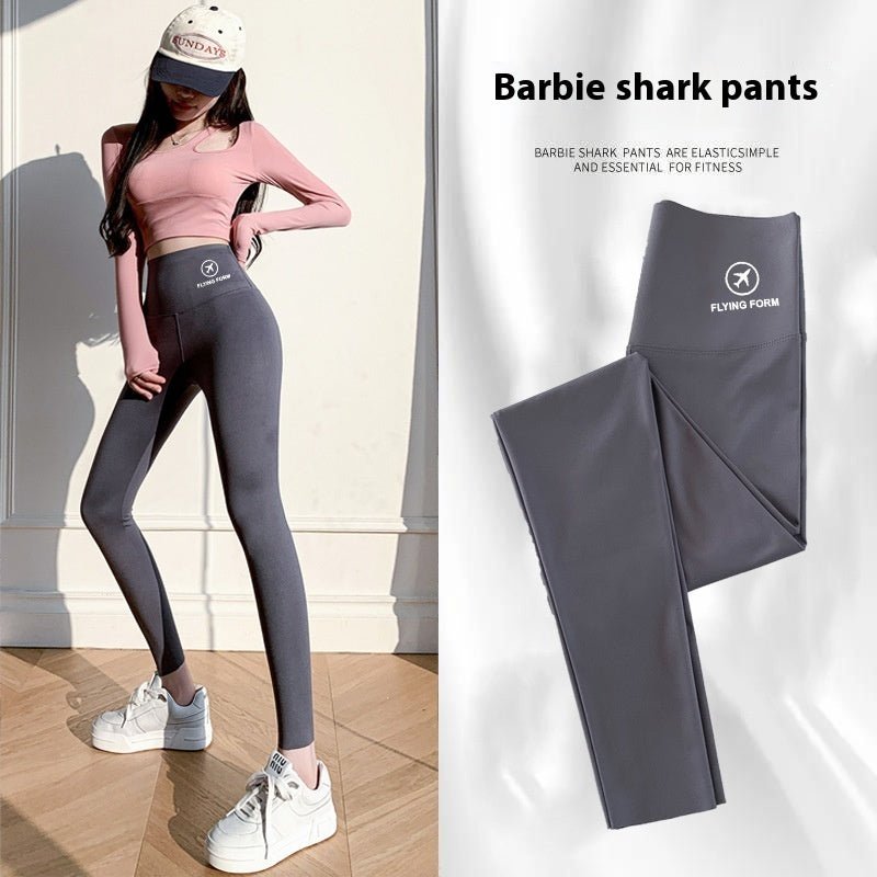 Women Autumn Winter Skinny Shark Pants Thickened Trousers Winter Fashion High Waisted Sweatpants - Body Bliss Essentials