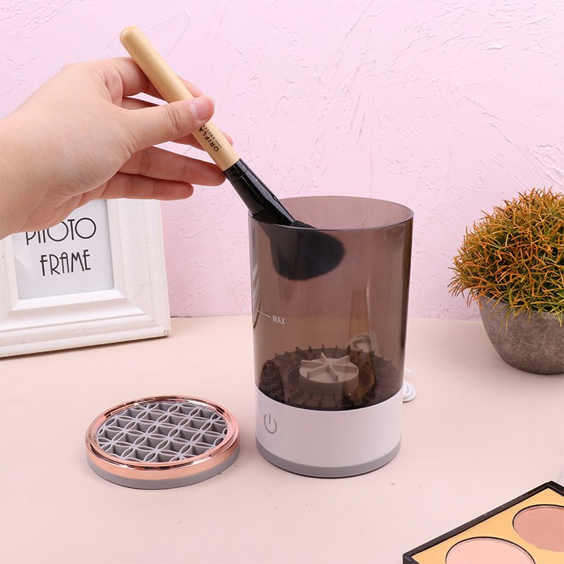 Women Eye Shadow Brush Cleaning Tool Portable Electric Makeup Brush Cleaner Machine With USB Charging Automatic Cosmetic Brush - Body Bliss Essentials