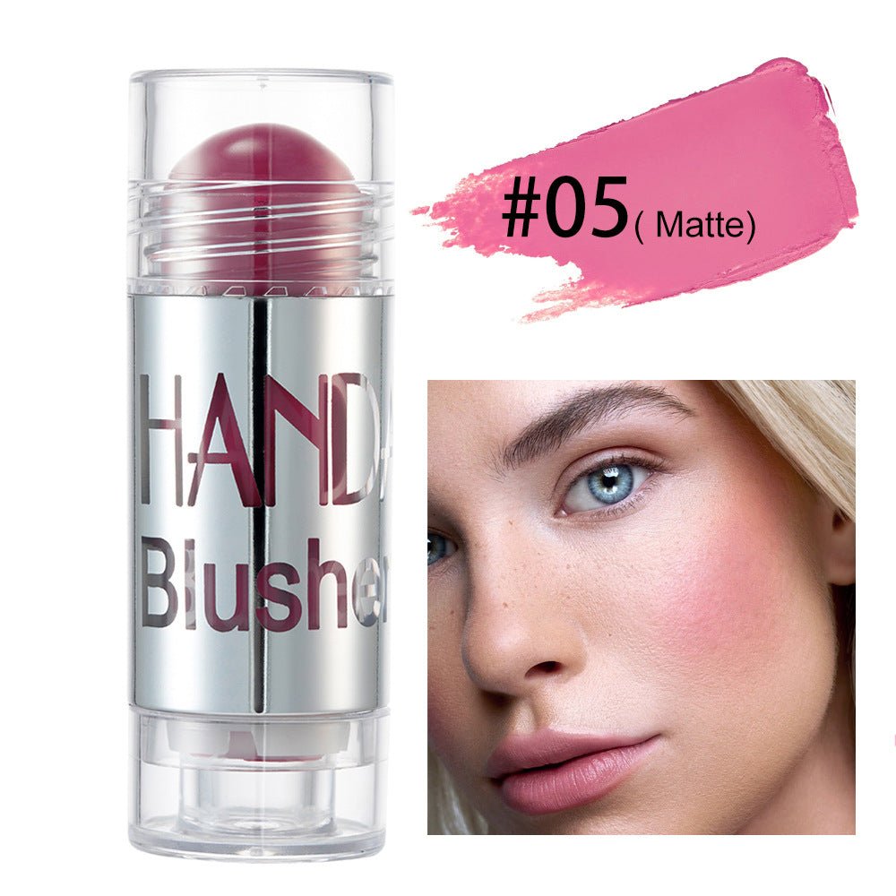 Cheek Blusher Shimmer Blush Stick Face Makeup Highlighter Bronzer Contour Cream Long - lasting Facial Make Up Cosmetics - Body Bliss Essentials